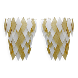Pair of Modern Italian Murano Glass Sconces