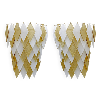 Pair of Modern Italian Murano Glass Sconces