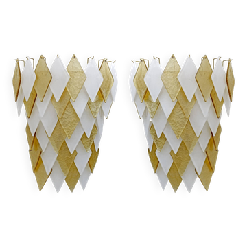 Pair of Modern Italian Murano Glass Sconces