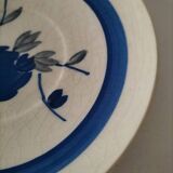 Rare assiette Gien modèle Guy – décor bleu peint à la main - fin 19ème