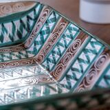 Large ceramic dish with polychrome decoration, Robert Picault, circa 1950