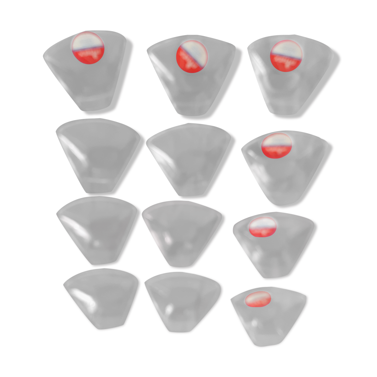 12 cups in the shape of scallop shell vintage pyrex glass