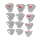 12 cups in the shape of scallop shell vintage pyrex glass