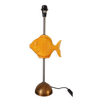 Vintage ceramic fish lamp base