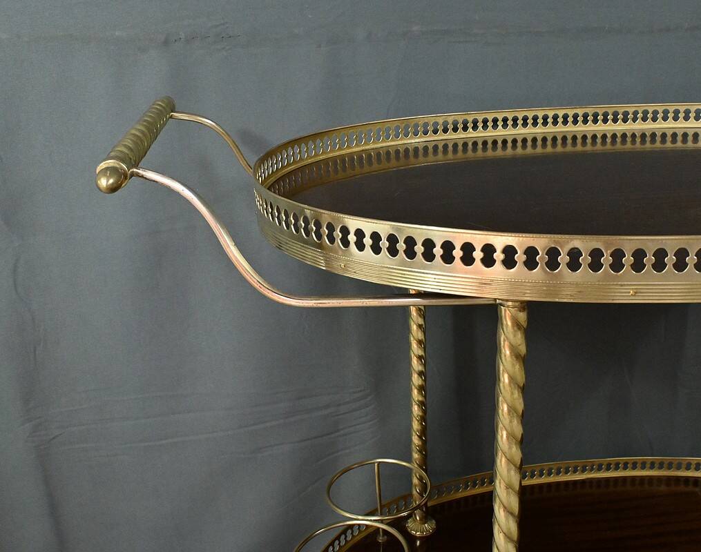 Brass Rolling Serving Cart - 1960