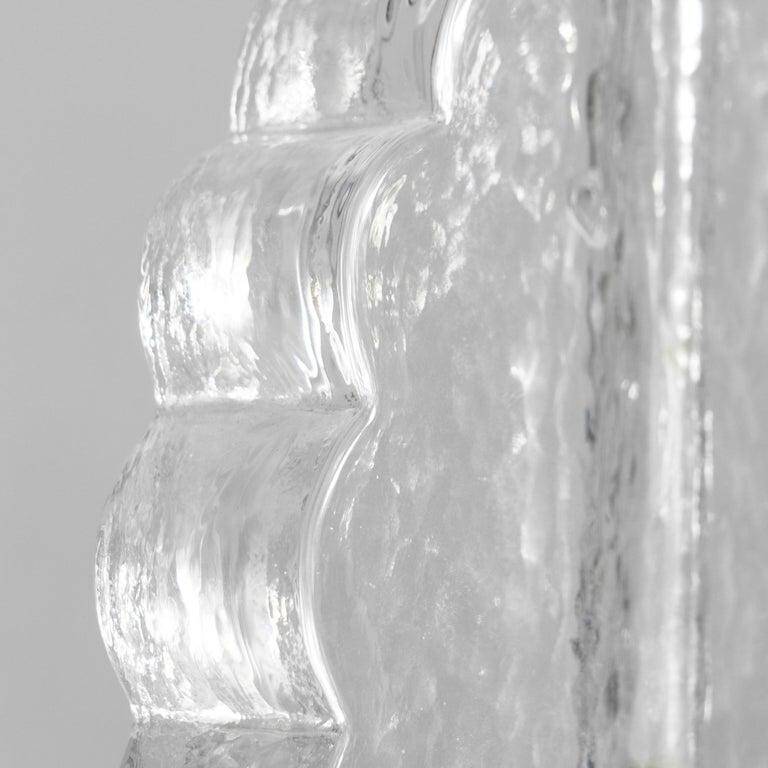 Tree-shaped soliflore vase in solid glass mid-century
