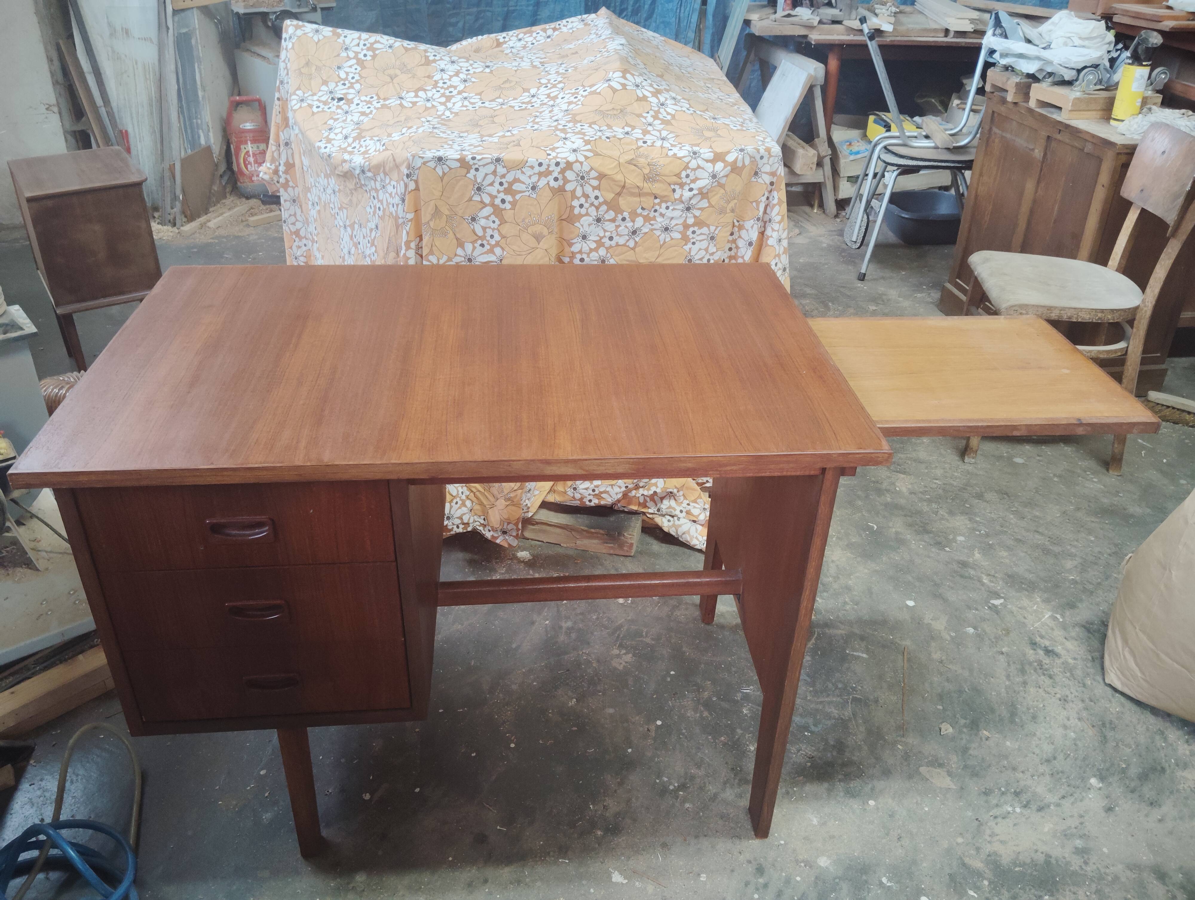 Vintage Scandinavian-inspired teak desk