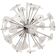Lustre spoutnik en verre de Murano transparent