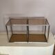 Table basse 2 modules. Chrome et plexiglas. 1970. Space age.