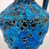 Large Fat Lava enamel vase by Charles Cart, Sea Foam, 1960