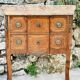 Commode sauteuse à ressaut en Marqueterie de bois de style Transition 