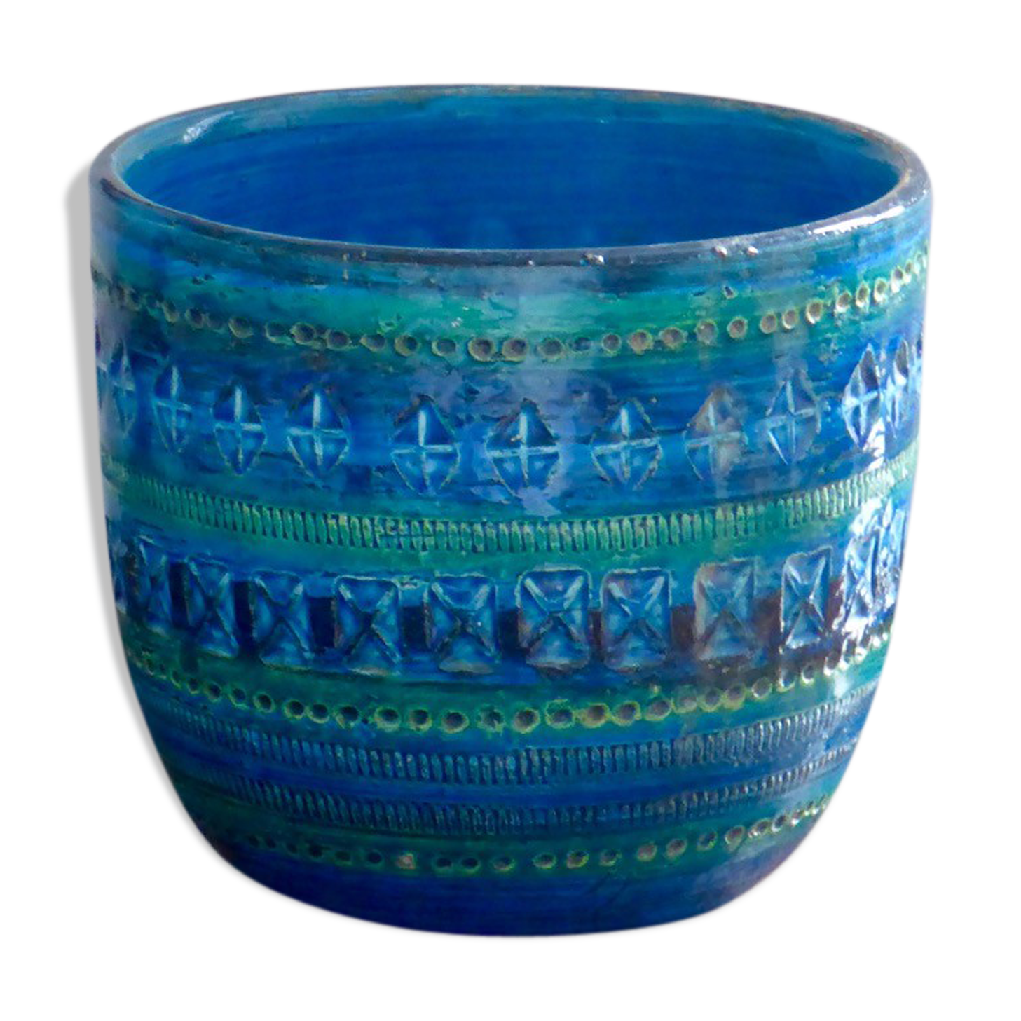 Planter Aldo London Bitossi Rimini Blu diamond 1960