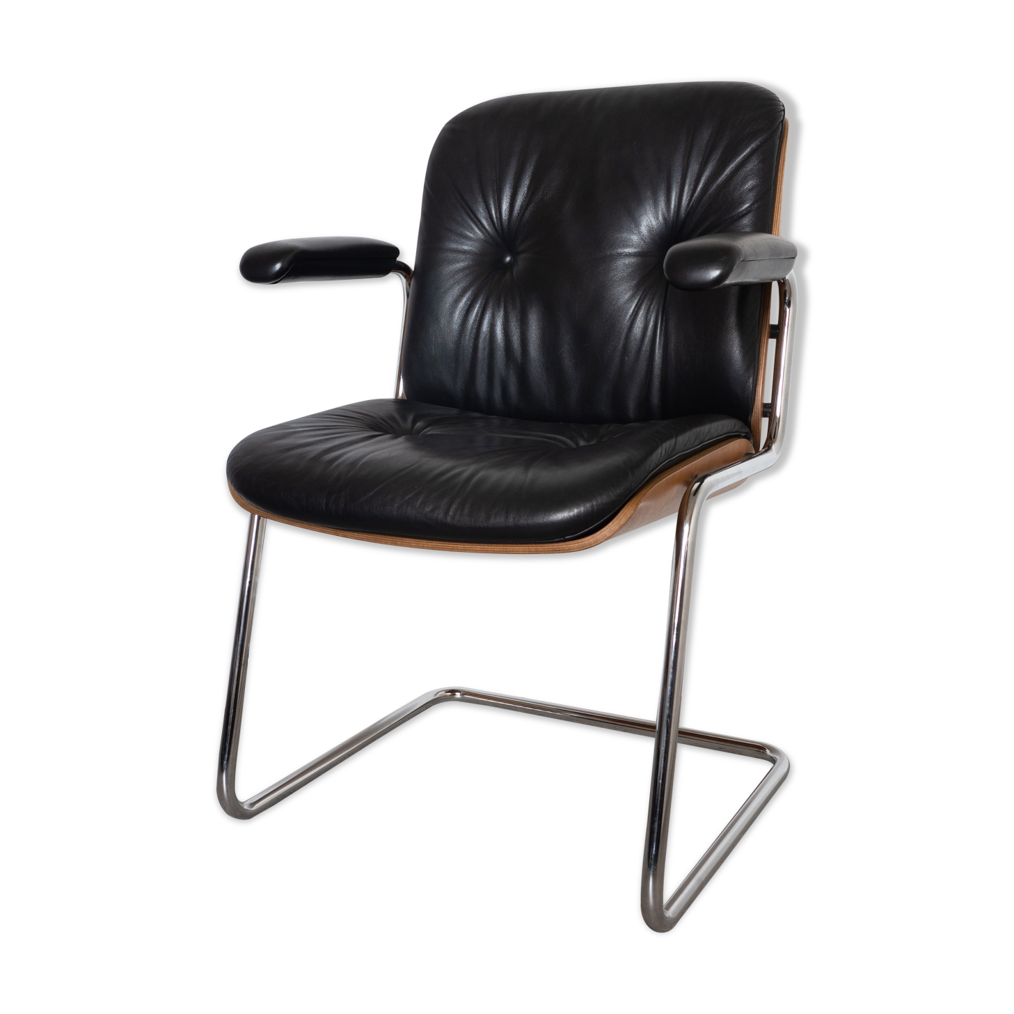 Fauteuil Martin Stoll - Giroflex - cuir noir