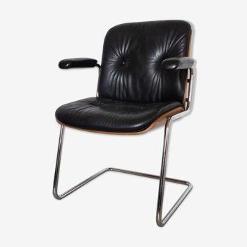 Martin Stoll armchair - Giroflex - black leather