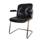 Fauteuil Martin Stoll - Giroflex - cuir noir