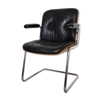 Martin Stoll armchair - Giroflex - black leather