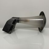Corner wall lamp in graphite aluminum and Holophane frosted glass