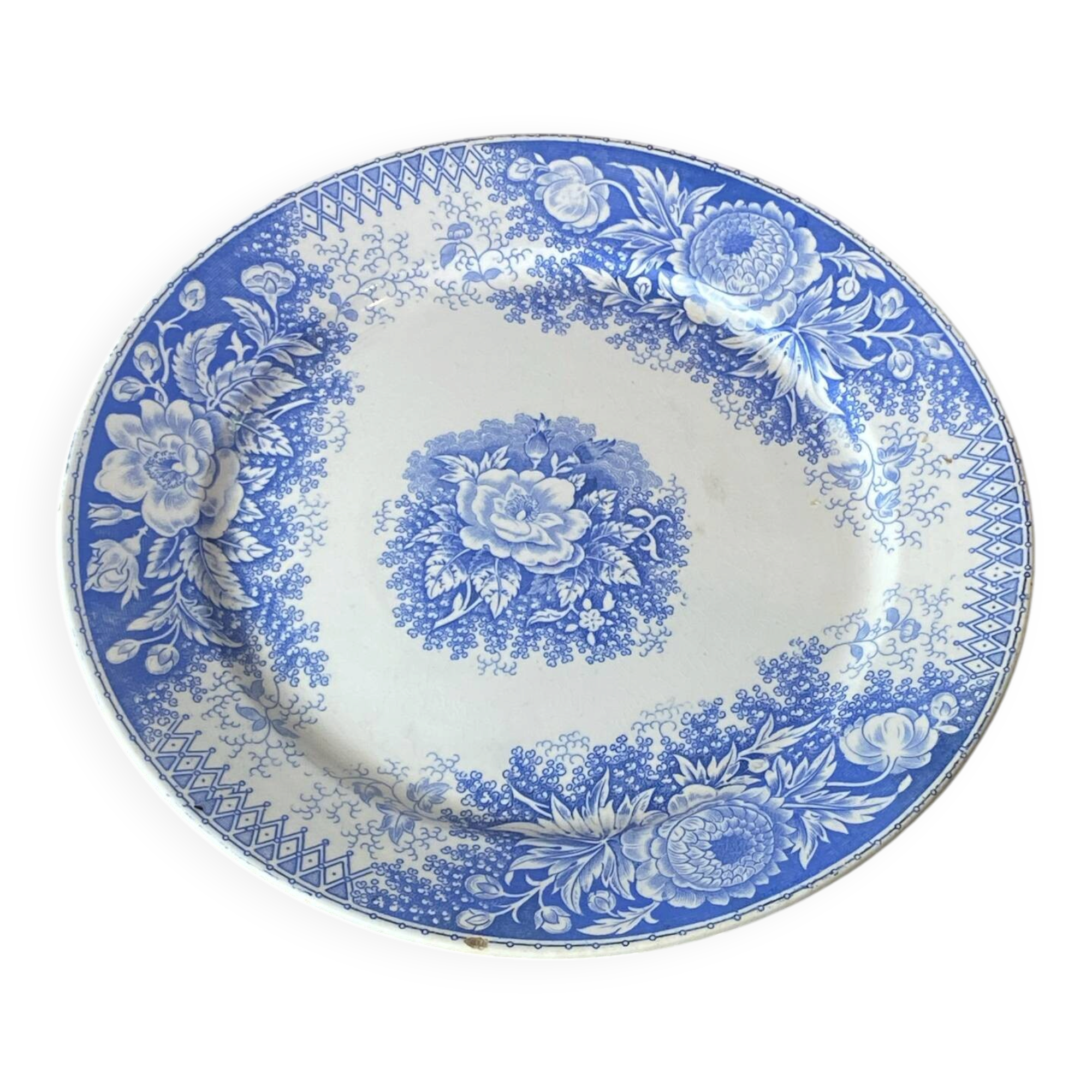 Compote dish, earthenware, Sarreguemines