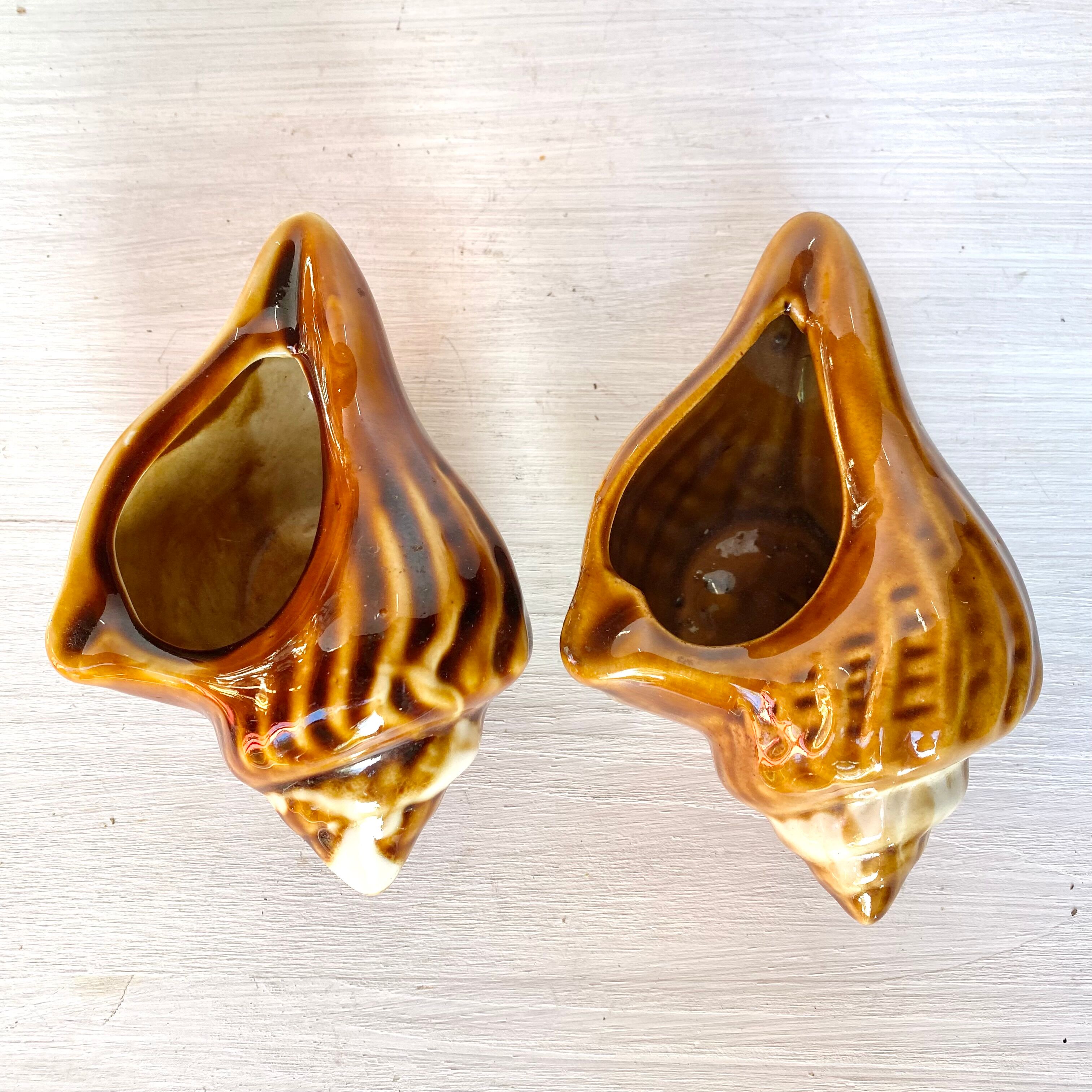 Vintage shell ashtrays
