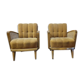 Paire de fauteuils cannage 1960"