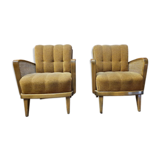 pair of 1960" cannage armchair