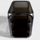 Vintage 80s Side Table – Smoked Glass & Chrome