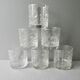 Set of 6 whiskey glasses, bubbled décor, BP, 70s