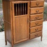 Armoire Louis XV avec tringle et 6 tiroirs