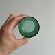 Set of 6 vintage translucent green glasses