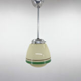 Art Deco Hand Painted Glass Pendant Light, 1930's
