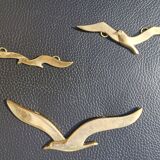 Set of 3 brass birds