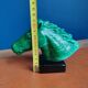 Office paperweight horse head on green base equestrian collection