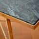 Italian green marble and brass coffee table 1950