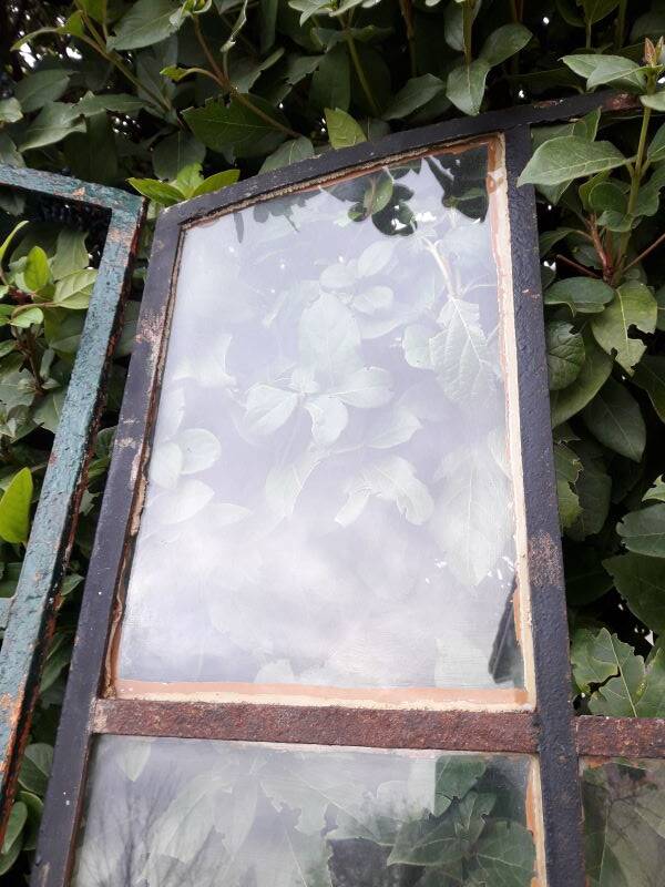 Industrial arched metal windows L73xH110 19th century glass roof