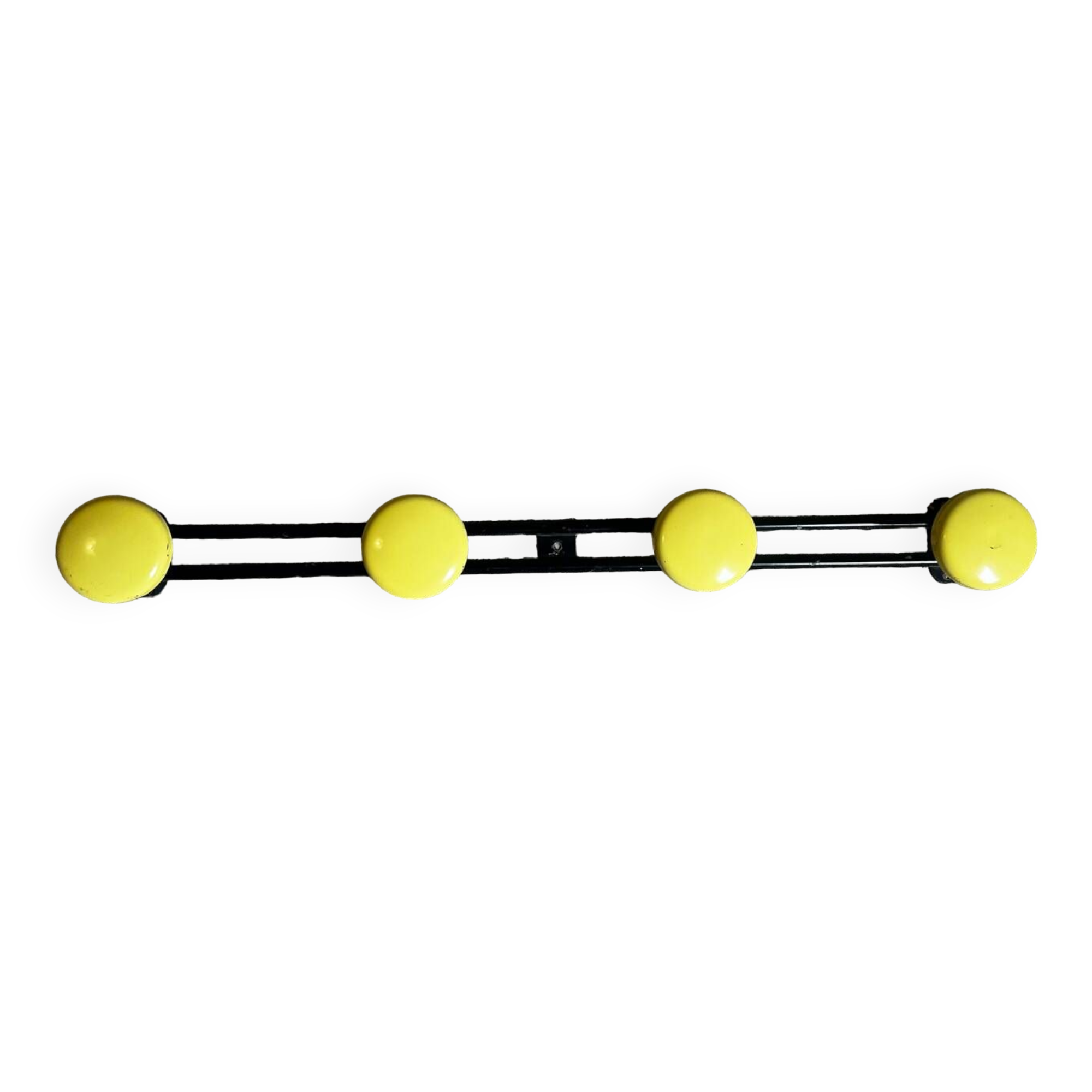 Wall coat rack with 4 metal hooks from the 70s/80s