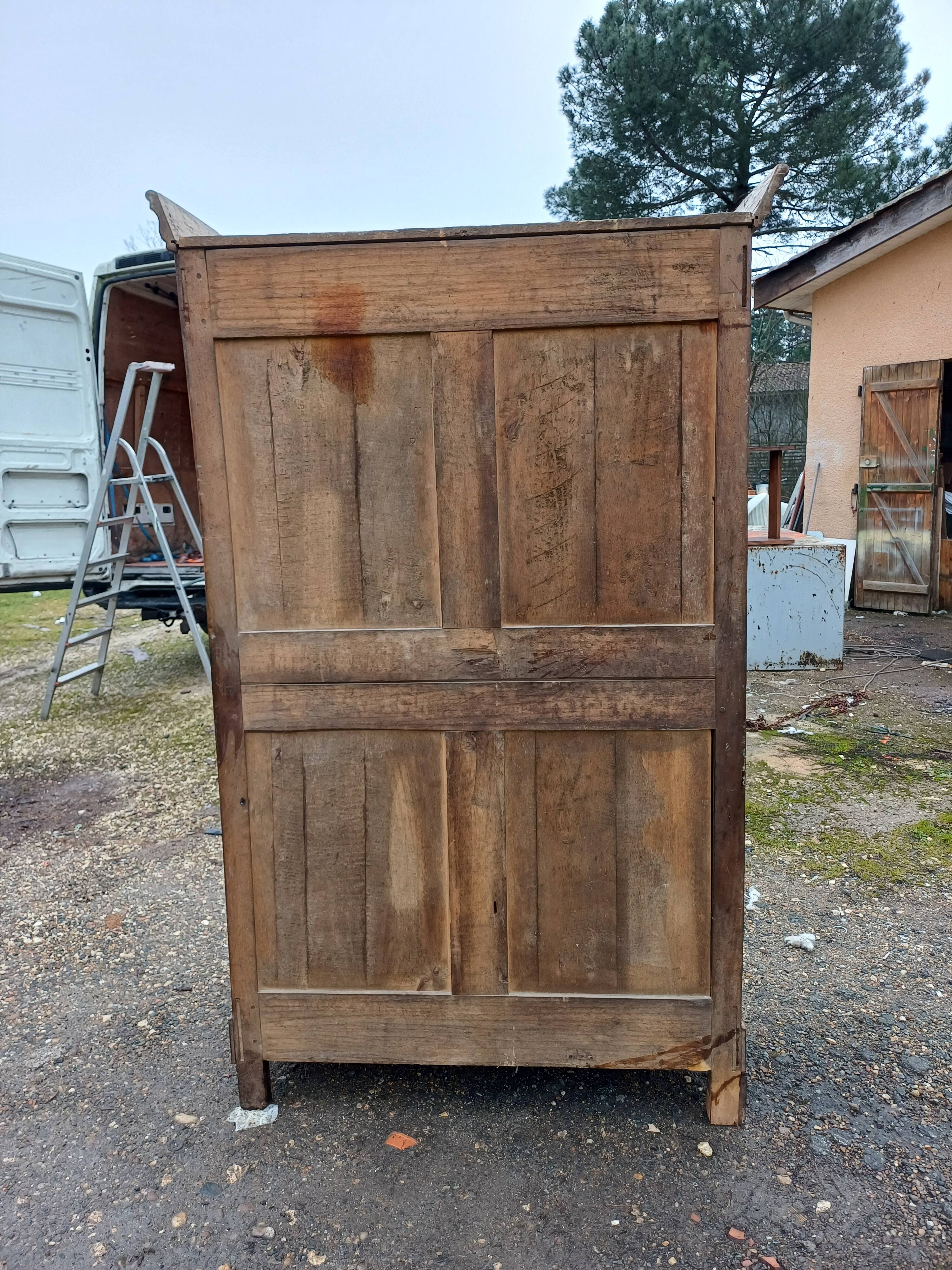 Louis Philippe Walnut Wardrobe 19th Century