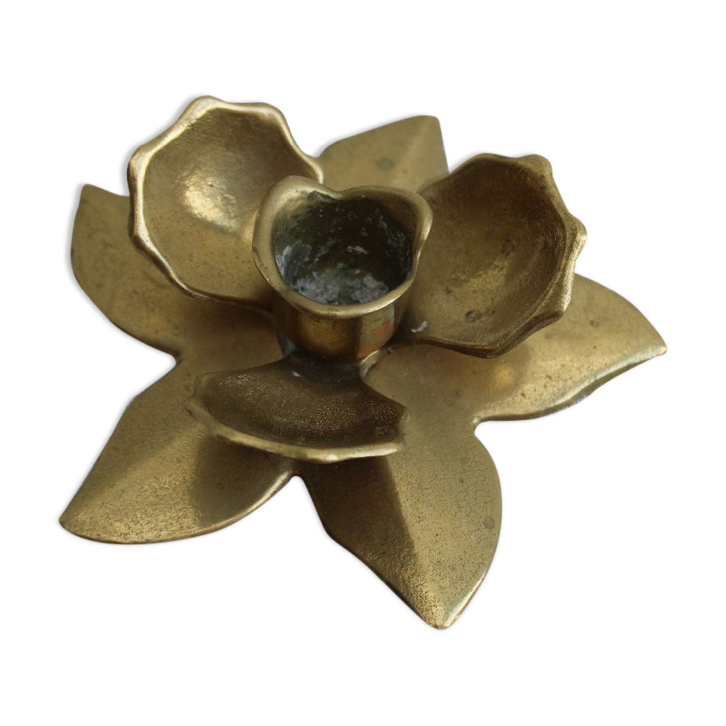 Golden candle holder