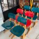 Chaise enfant Casala vintage bleu/vert