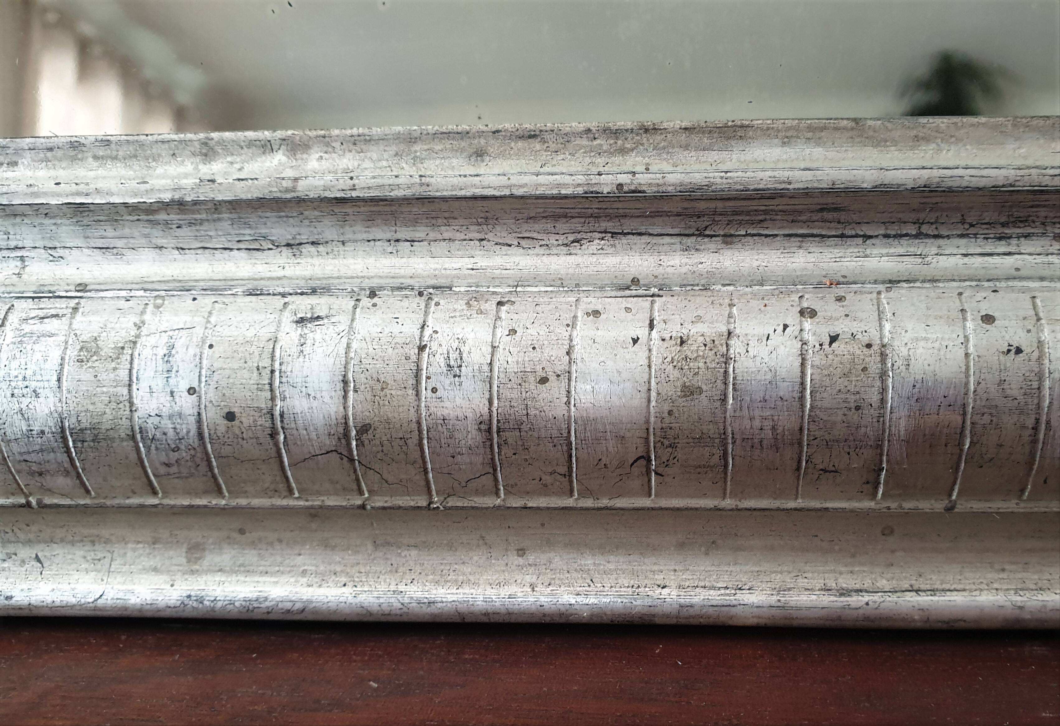 Louis Philippe silver mirror - Old wall mirror