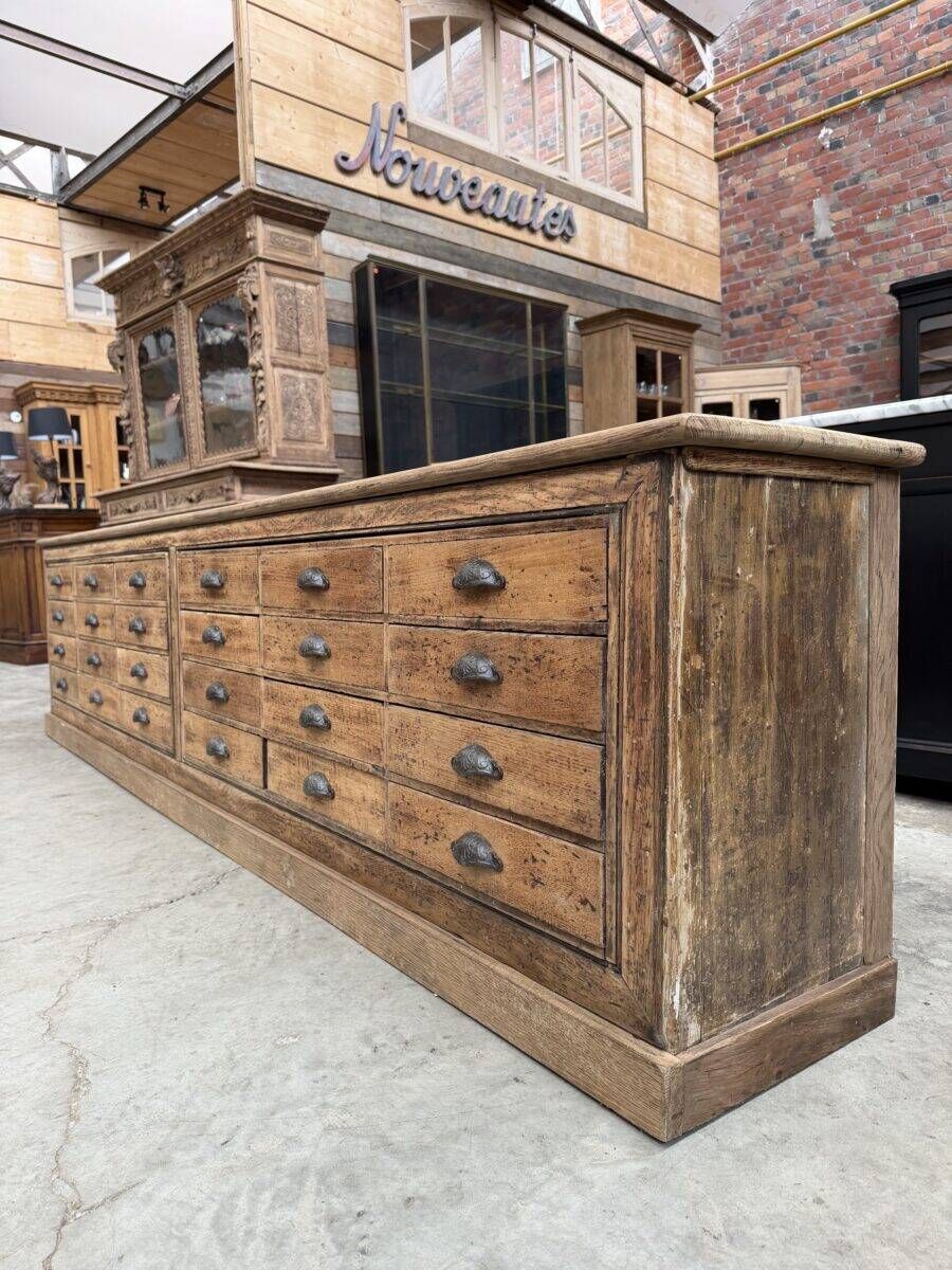 Large workshop furniture transformed into a TV unit.