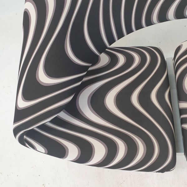 Ribbon Chair With Ottoman by Pierre Paulin for Artifort, 1990's