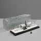 Vintage wall light frosted moulded glass 1970s