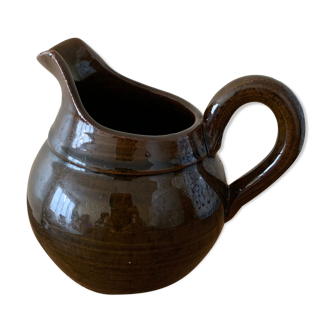 Pot à lait en céramique marron de Vallauris