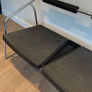 Canapé Design ‘System’, Chrome & Caoutchouc Noir, France, vers 1970