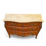 Louis XV style chest of drawers with marble top
