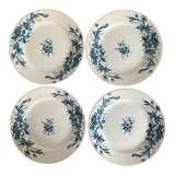 4 flat plates Terre de Fer, Eglantine model