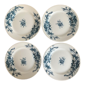 4 assiettes plates Terre de Fer modèle Eglantine