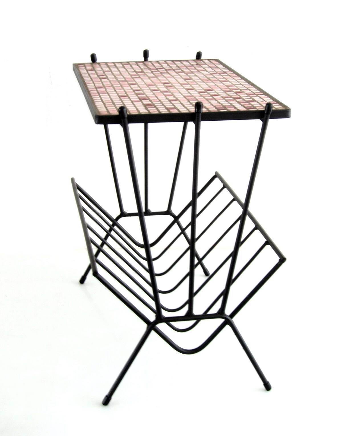 Table de magazine en mosaïque vintage des années 60