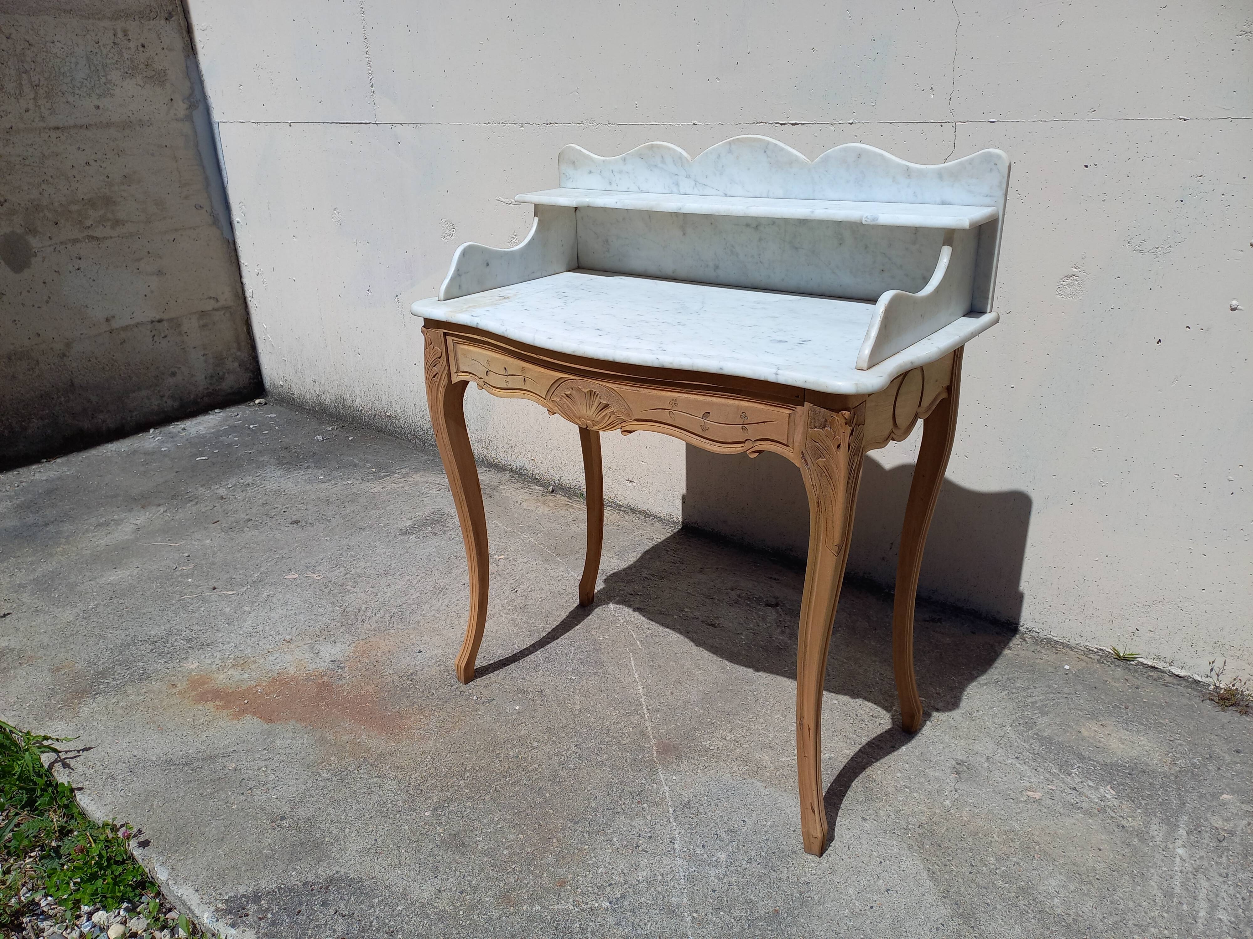 Toilet table, marble top