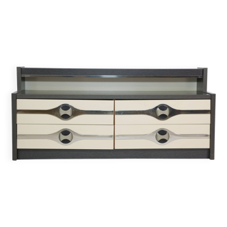 Modernist space age drawer sideboard chest of drawers cabinet 70s